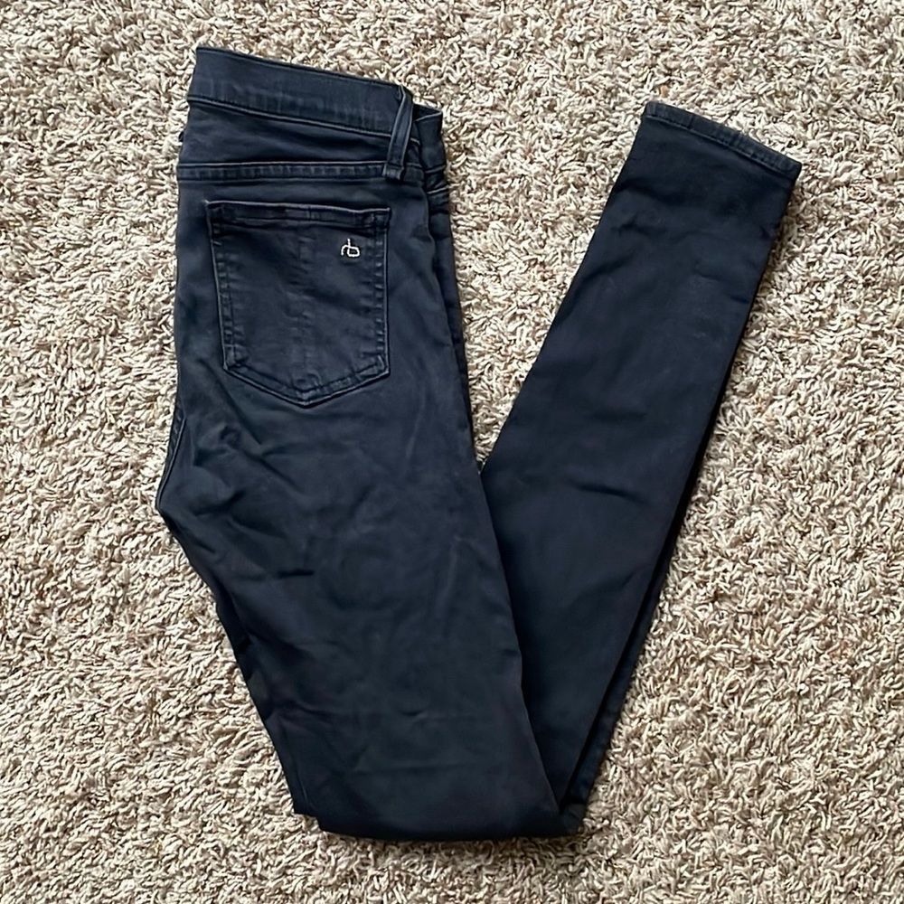 rag & bone Women's Low Rise Black Skinny Jeans, Legging Style, size 27
